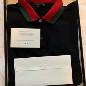 Gucci web collar polo